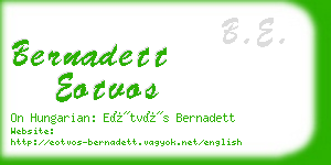 bernadett eotvos business card